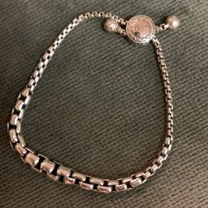 John Hardy Adjustable Graduated Box Chain 925Sterling Silver Bracelet AVG-XS